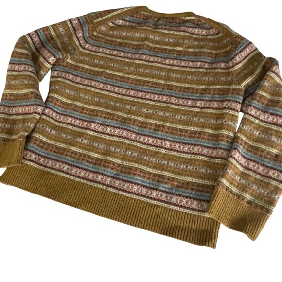 Tommy Hilfiger XXL Fair Isle Lambswool Sweater Crewneck Ribbed Hem and Cuffs - Picture 2 of 14
